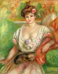Misia Sert (1872-1950) mit einem Schoßhund